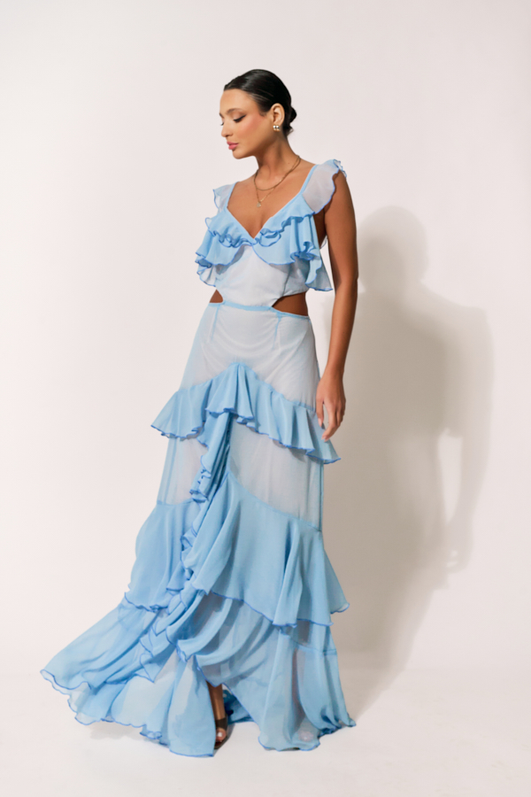 Scarlet Maxi Ruffle Dress - Image 4