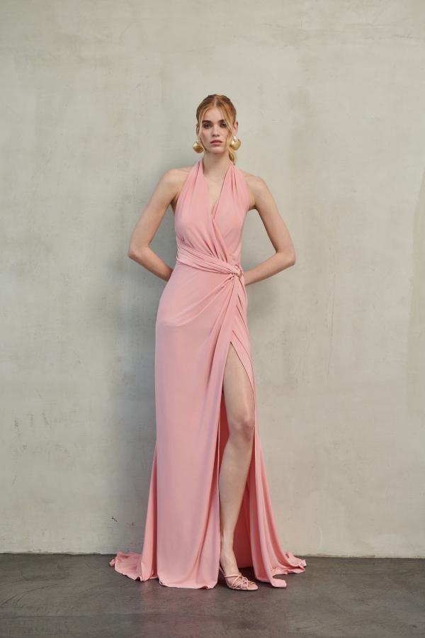 Baby Pink Olenia Maxi Dress