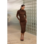 Jacqueline Tulle Dress With Cape | Brown