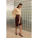 Bianca Shirt With Scarf | Beige - Image 7