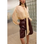 Bianca Shirt With Scarf | Beige