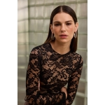 Regina Lace Bodysuit | Black - Image 4