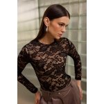 Regina Lace Bodysuit | Black