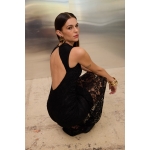 Regina Lace Midi Dress | Black - Image 6