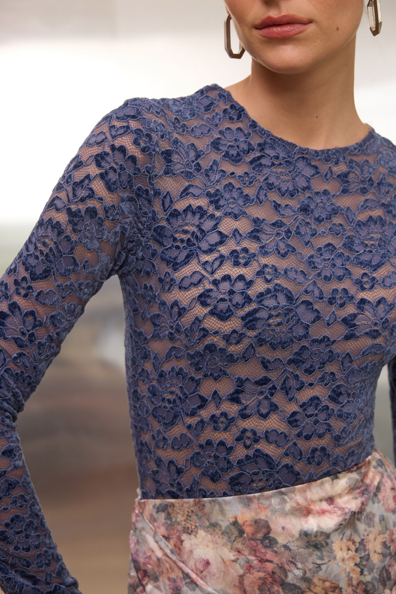 Untitled Capture39383 Regina Lace Bodysuit | Blue - Image 1
