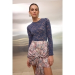 Regina Lace Bodysuit | Blue - Image 4