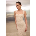 Regina Lace Midi Dress | Beige - Image 4