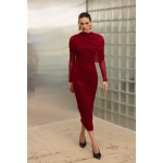 Jacqueline Tulle Dress With Cape | Red