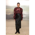 Fay Midi Eco Leather Skirt | Black - Image 3