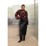 Fay Midi Eco Leather Skirt | Black - Image 2