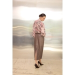 Fay Midi Eco Leather Skirt | Taupe - Image 2