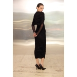 Jacqueline Tulle Dress With Cape | Black - Image 4