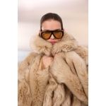 Faux Fur Coat | Beige - Image 5