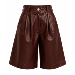 Naomi Eco Leather Bermuda | Burgundy - Image 6